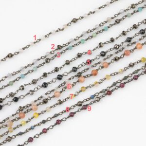 Gemstone Gunmetal Pyrite Rosary Style Necklace- Minimalist- Light And Dainty- Select Your Length In Menu Gemstone Gunmetal Pyrite Rosary Style Necklace- Minimalist- Light And Dainty- Select Your Length In Menu