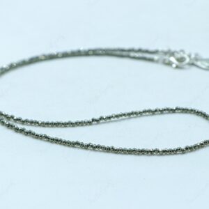 Golden Pyrite Faceted Necklace, 2mm Dainty Gold Bead Choker, Minimalist Sparkly Gemstone Jewelry, Fools Gold Layering Gift, Tiny Beads Her Golden Pyrite Faceted Necklace, 2mm Dainty Gold Bead Choker, Minimalist Sparkly Gemstone Jewelry, Fools Gold Layering Gift, Tiny Beads Her
