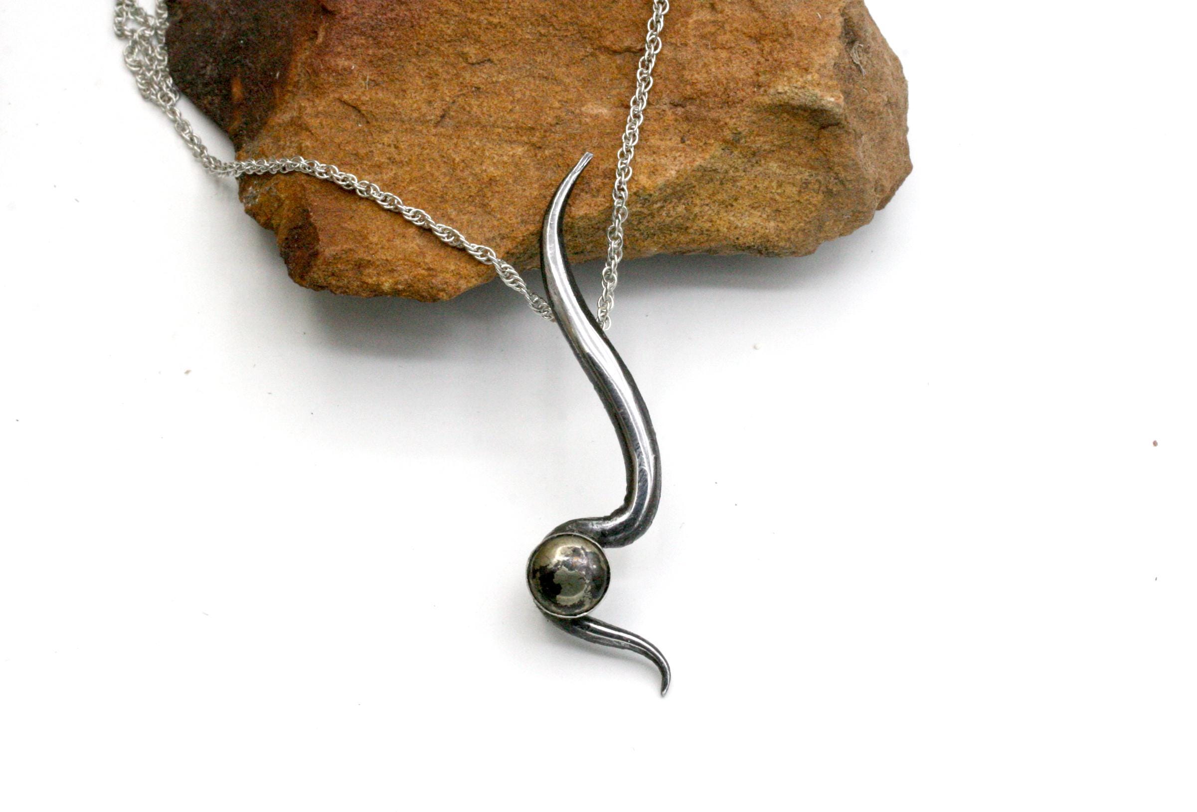 Pure Iron Necklace With Apache Gold Pyrite Pure Iron Necklace With Apache Gold Pyrite