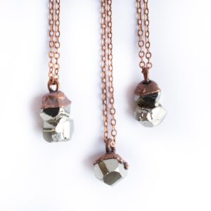 Sale Raw Pyrite Necklace | Pyrite Necklace | Electroformed Necklace | Fool's Gold Necklace | Fool's Gold Jewelry