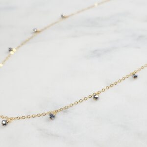 Silver Pyrite Necklace, Two-toned Necklace / Handmade Jewelry / Simple Gold Necklace, Two-toned Choker, Necklaces For Women, Dainty Choker