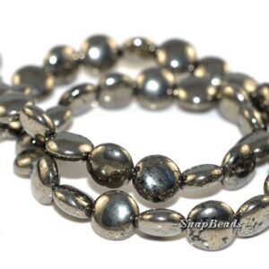10MM Iron Pyrite Gemstones Circle Coin Button 10MM Loose Beads 7.5inch Half Strand (90106973-107) 10MM Iron Pyrite Gemstones Circle Coin Button 10MM Loose Beads 7.5inch Half Strand (90106973-107)