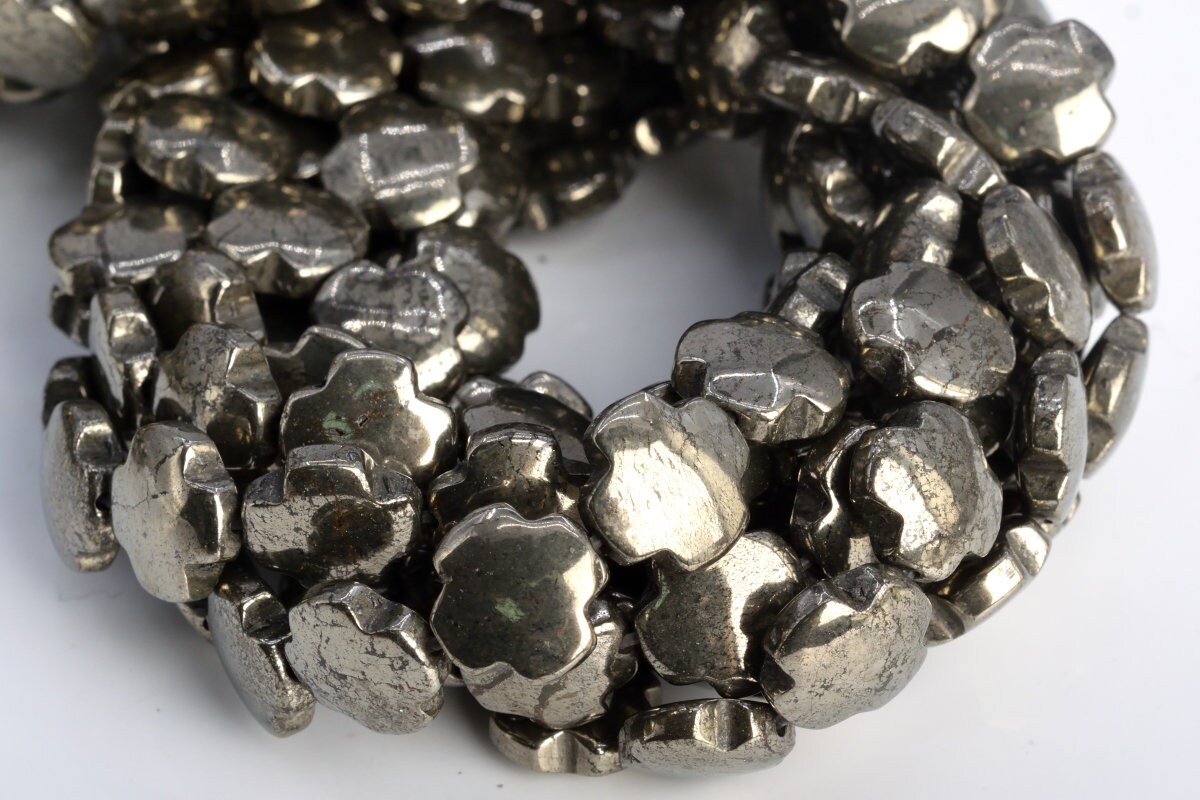 10x12mm Copper Pyrite Beads Cross Flower Grade Aaa Genuine Natural Gemstone Half Strand Loose Beads 7.5" Bulk Lot 1,3,5,10,50 (104782h-1303)
