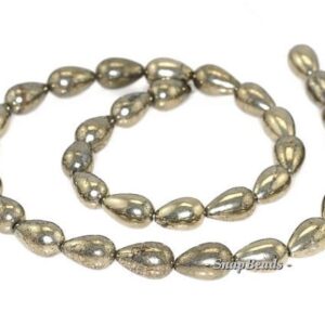 10x6mm Palazzo Iron Pyrite Gemstone Teardrop 10x6mm Loose Beads 15.5 inch Full Strand LOT 1,2,6,12 and 20 (90145005-406) 10x6mm Palazzo Iron Pyrite Gemstone Teardrop 10x6mm Loose Beads 15.5 inch Full Strand LOT 1,2,6,12 and 20 (90145005-406)