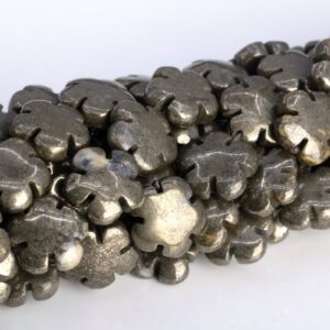 11x11mm Copper Pyrite Beads Flower Grade Aaa Genuine Natural Gemstone Full Strand Loose Beads 15.5" Bulk Lot 1,3,5,10 And 50 (104779-1304)