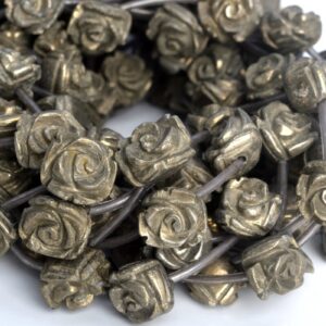 13x11mm 15x12mm Copper Pyrite Beads Flower Aaa Genuine Natural Gemstone Half Strand Loose Beads 7.5" Bulk Lot 1,3,5,10,50 (104953h-1385)