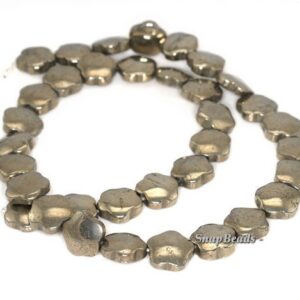 16mm Palazzo Iron Pyrite Gemstone Flower Flora Daisy 16mm Loose Beads 15.5 Inch Full Strand (90145108-411)