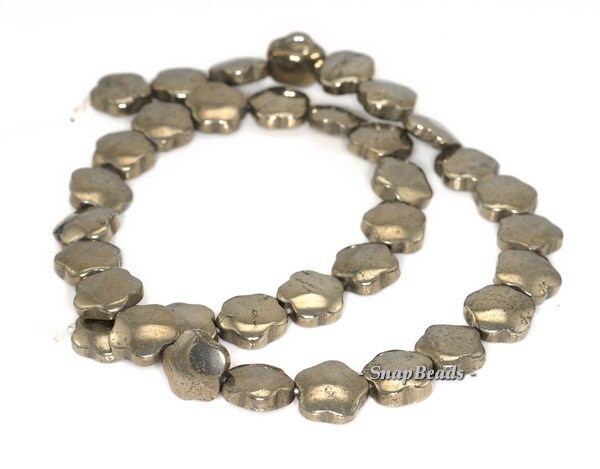 16mm Palazzo Iron Pyrite Gemstone Flower Flora Daisy 16mm Loose Beads 15.5 Inch Full Strand (90145108-411)