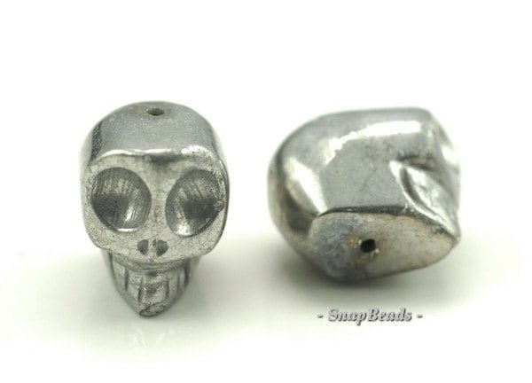 16x13mm Silver Pyrite Gemstone Skull Head 16x13mm Loose Beads 5 Beads (90187035-96) 16x13mm Silver Pyrite Gemstone Skull Head 16x13mm Loose Beads 5 Beads (90187035-96)