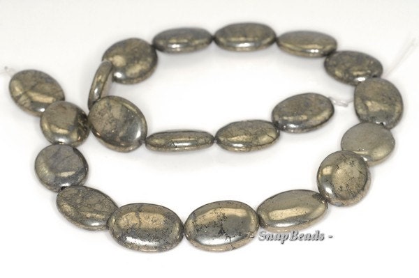 20x15mm Palazzo Iron Pyrite Gemstone Oval 20x15mm Loose Beads 7.5 Inch Half Strand (90144882-415) 20x15mm Palazzo Iron Pyrite Gemstone Oval 20x15mm Loose Beads 7.5 Inch Half Strand (90144882-415)