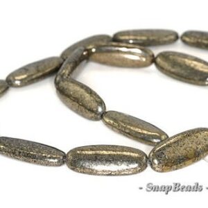 25x10mm Palazzo Iron Pyrite Gemstone Tube Oval 25x10mm Loose Beads 15.5 inch Full Strand LOT 1,2,6,12 and 20 (90144922-417) 25x10mm Palazzo Iron Pyrite Gemstone Tube Oval 25x10mm Loose Beads 15.5 inch Full Strand LOT 1,2,6,12 and 20 (90144922-417)