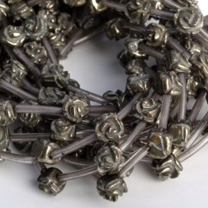 7x6-8x6mm Copper Pyrite Beads Flower Grade Aaa Genuine Natural Gemstone Half Strand Loose Beads 7.5" Bulk Lot 1,3,5,10 And 50 (104780h-1305)