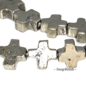 8mm Cross Iron Pyrite Gemstone, Cross, 8mm Loose Beads 8 inch Half Strand (90181669-136) 8mm Cross Iron Pyrite Gemstone, Cross, 8mm Loose Beads 8 inch Half Strand (90181669-136)