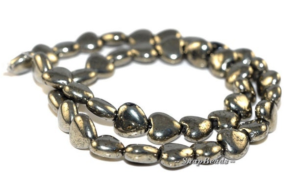 8mm Love Iron Pyrite Gemstones Puffed Love Heart Loose Beads 7.5 Inch Half Strand (90106964-412) 8mm Love Iron Pyrite Gemstones Puffed Love Heart Loose Beads 7.5 Inch Half Strand (90106964-412)