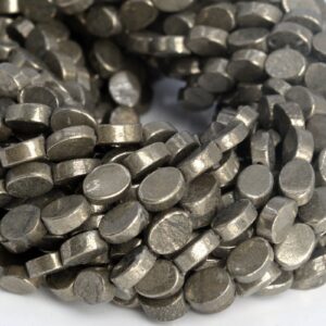 8x6MM Copper Pyrite Beads Flat Oval Grade AAA Genuine Natural Gemstone Half Strand Loose Beads 7.5" BULK LOT 1,3,5,10 and 50 (104954h-1383) 8x6MM Copper Pyrite Beads Flat Oval Grade AAA Genuine Natural Gemstone Half Strand Loose Beads 7.5" BULK LOT 1,3,5,10 and 50 (104954h-1383)