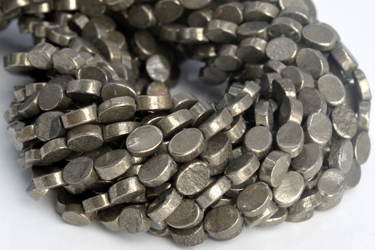 8x6mm Copper Pyrite Beads Flat Oval Grade Aaa Genuine Natural Gemstone Half Strand Loose Beads 7.5" Bulk Lot 1,3,5,10 And 50 (104954h-1383) 8x6mm Copper Pyrite Beads Flat Oval Grade Aaa Genuine Natural Gemstone Half Strand Loose Beads 7.5" Bulk Lot 1,3,5,10 And 50 (104954h-1383)