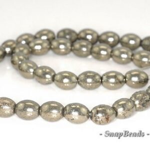 Palazzo Iron Pyrite Gemstone Rice Oval 10x8mm Loose Beads 15.5 inch Full Strand LOT 1,2,6,12 and 20 (90145028-408) Palazzo Iron Pyrite Gemstone Rice Oval 10x8mm Loose Beads 15.5 inch Full Strand LOT 1,2,6,12 and 20 (90145028-408)
