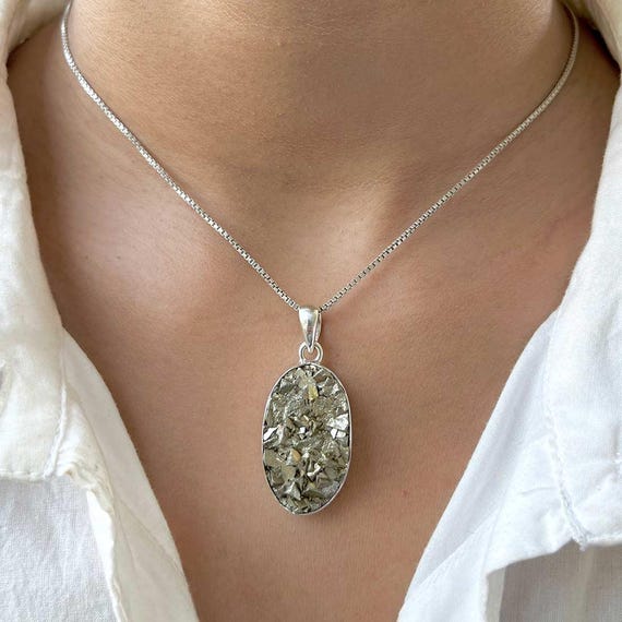 Pyrite Druzy Pendant / 925 Sterling Silver / Healing Gemstone / Gifts For Her / Fancy Rough / Pyrite Jewelry / Statement Pendant Pyr-p-24. Pyrite Druzy Pendant / 925 Sterling Silver / Healing Gemstone / Gifts For Her / Fancy Rough / Pyrite Jewelry / Statement Pendant Pyr-p-24.