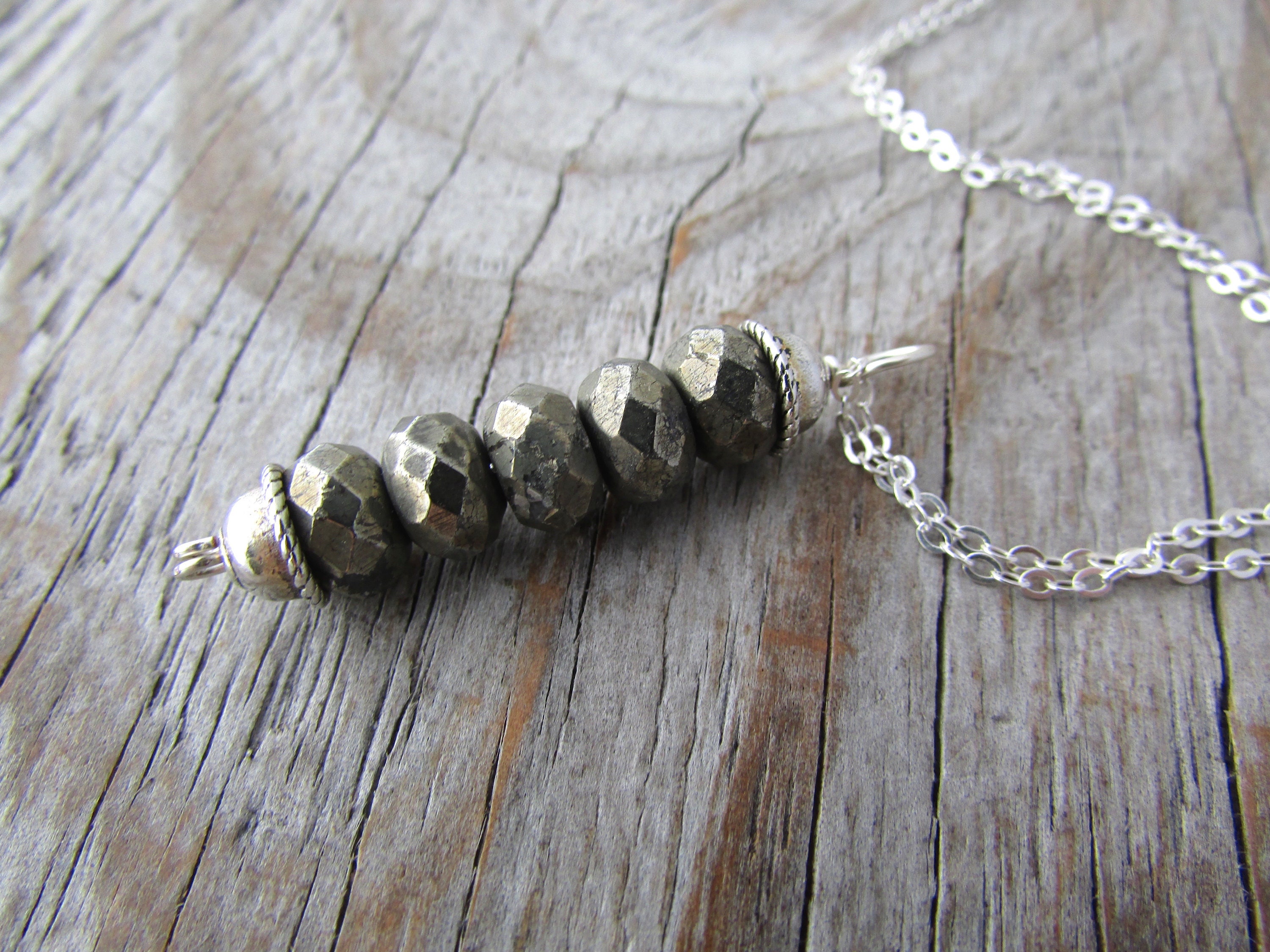 Pyrite Necklace, Pendant, Fools Gold, Gemstone Stack Pendant Pyrite Necklace, Pendant, Fools Gold, Gemstone Stack Pendant