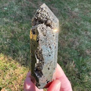 Pyrite Druzy Tower: Peruvian Gold Crystal Point, Wealth & Success #7 Pyrite Druzy Tower: Peruvian Gold Crystal Point, Wealth & Success #7