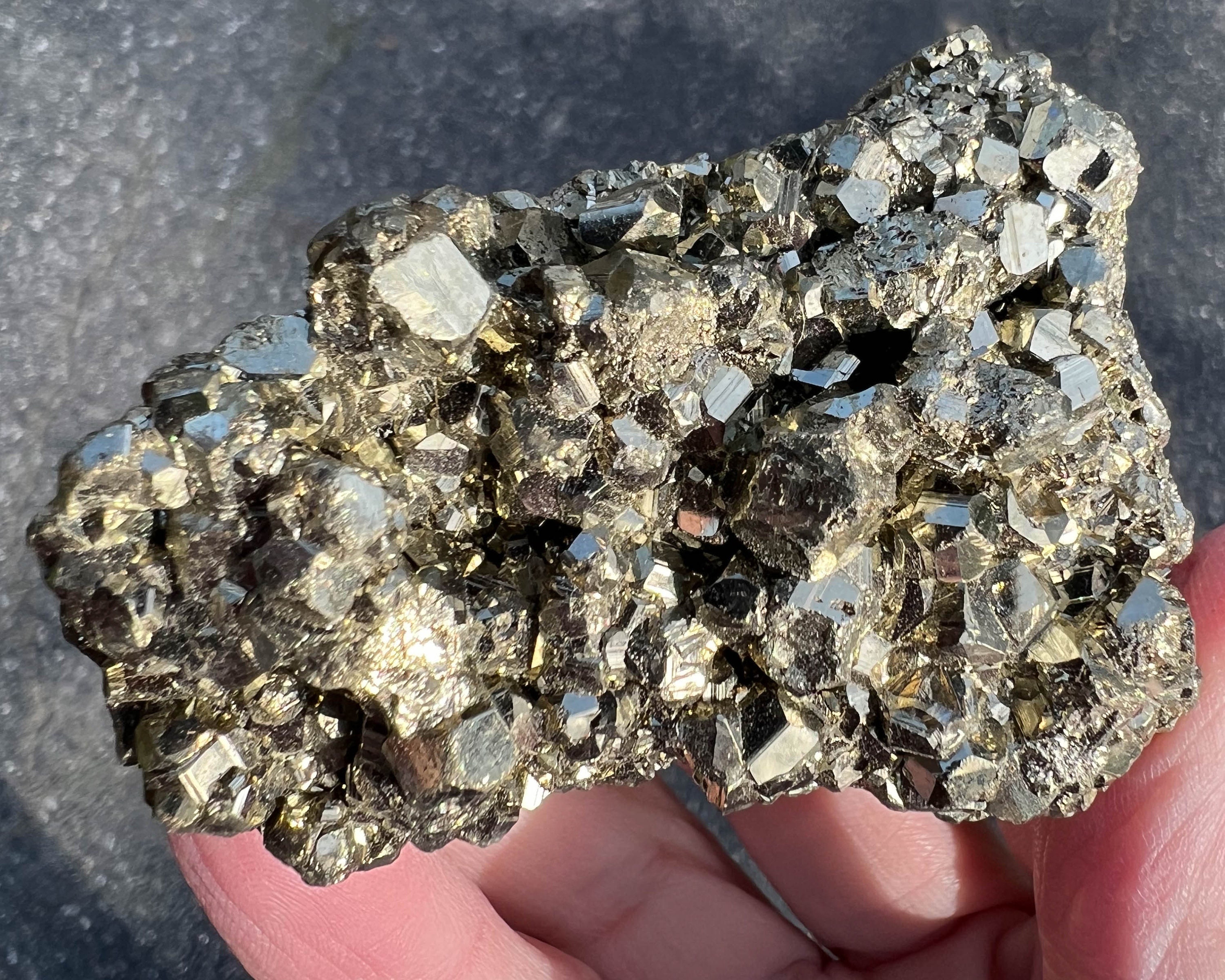 2.7" Pyrite Cluster From Peru, Raw Pyrite Crystal, Fools Gold Dodecahedrons, Crystal For Abundance, Home Decor, , For Leo #4