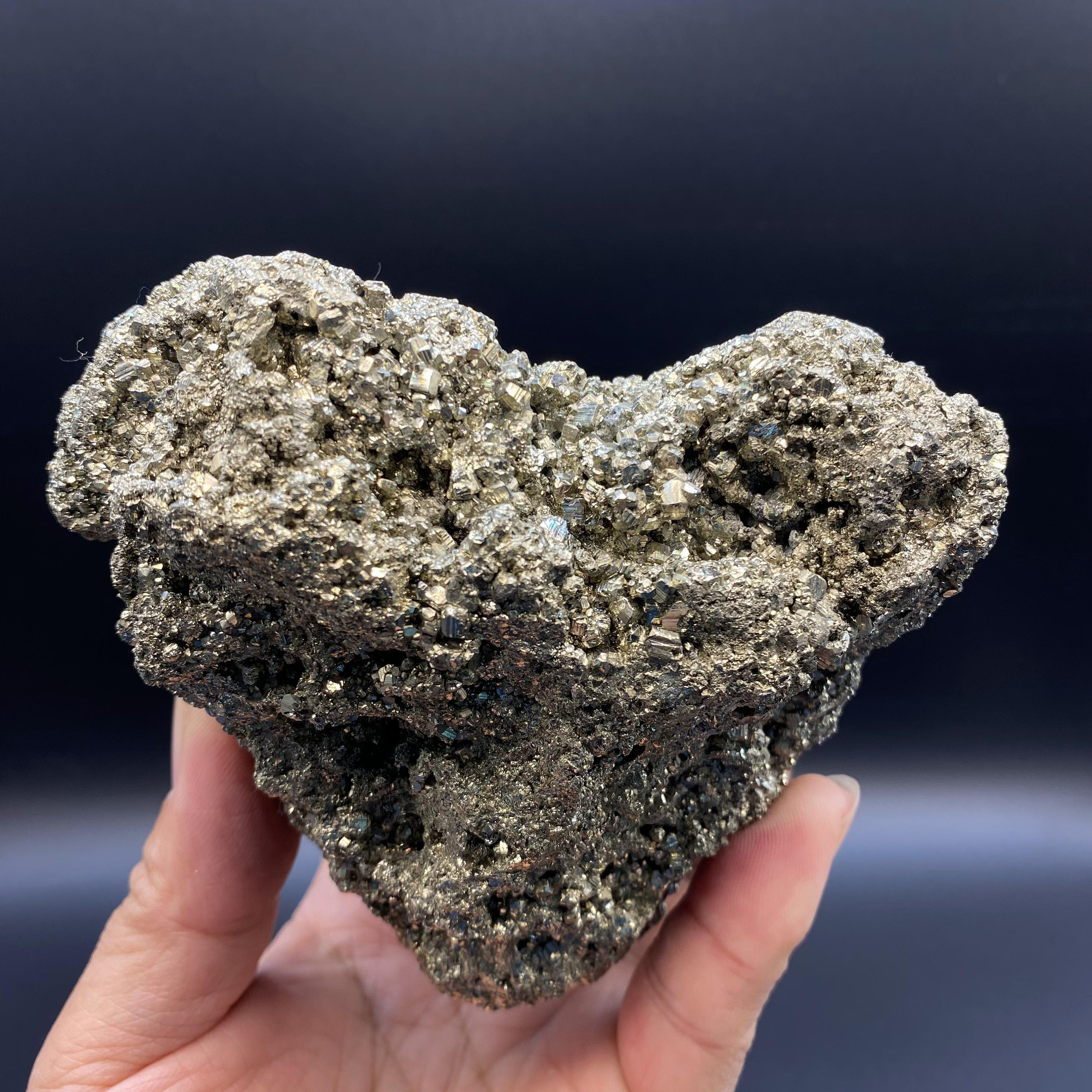 3.08lb Nautral Pyrite Mineral Specimen,top Quality Stunning Big Rough Pyrite Cluster,chakra Stone,wicca Healing,fool's Gold,glittering Gift