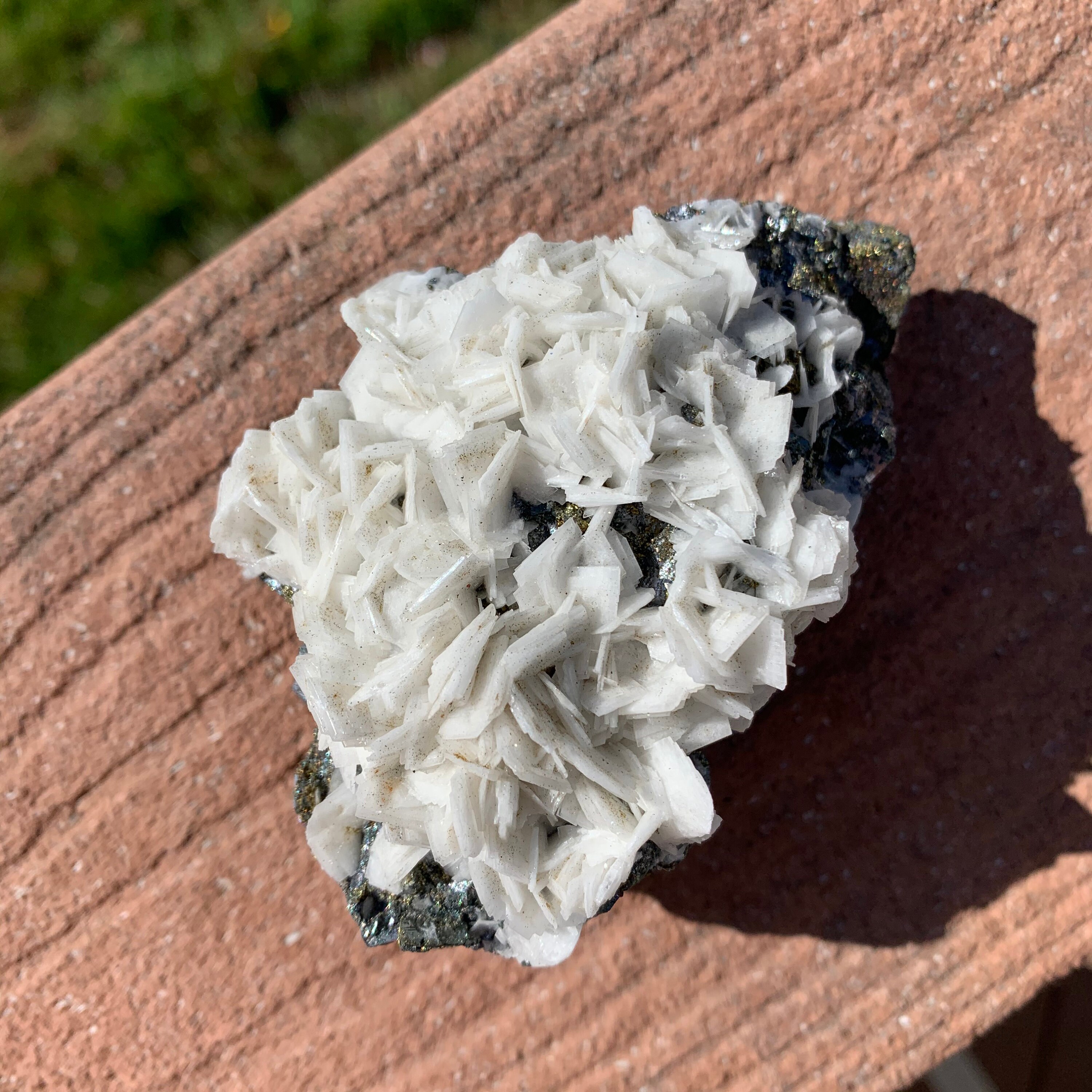 Baryte With Galena And Pyrite Specimen - Raw Crystal Cluster - Natural Mineral - Healing Crystal - Meditation Stone - Collectible- 444g Baryte With Galena And Pyrite Specimen - Raw Crystal Cluster - Natural Mineral - Healing Crystal - Meditation Stone - Collectible- 444g