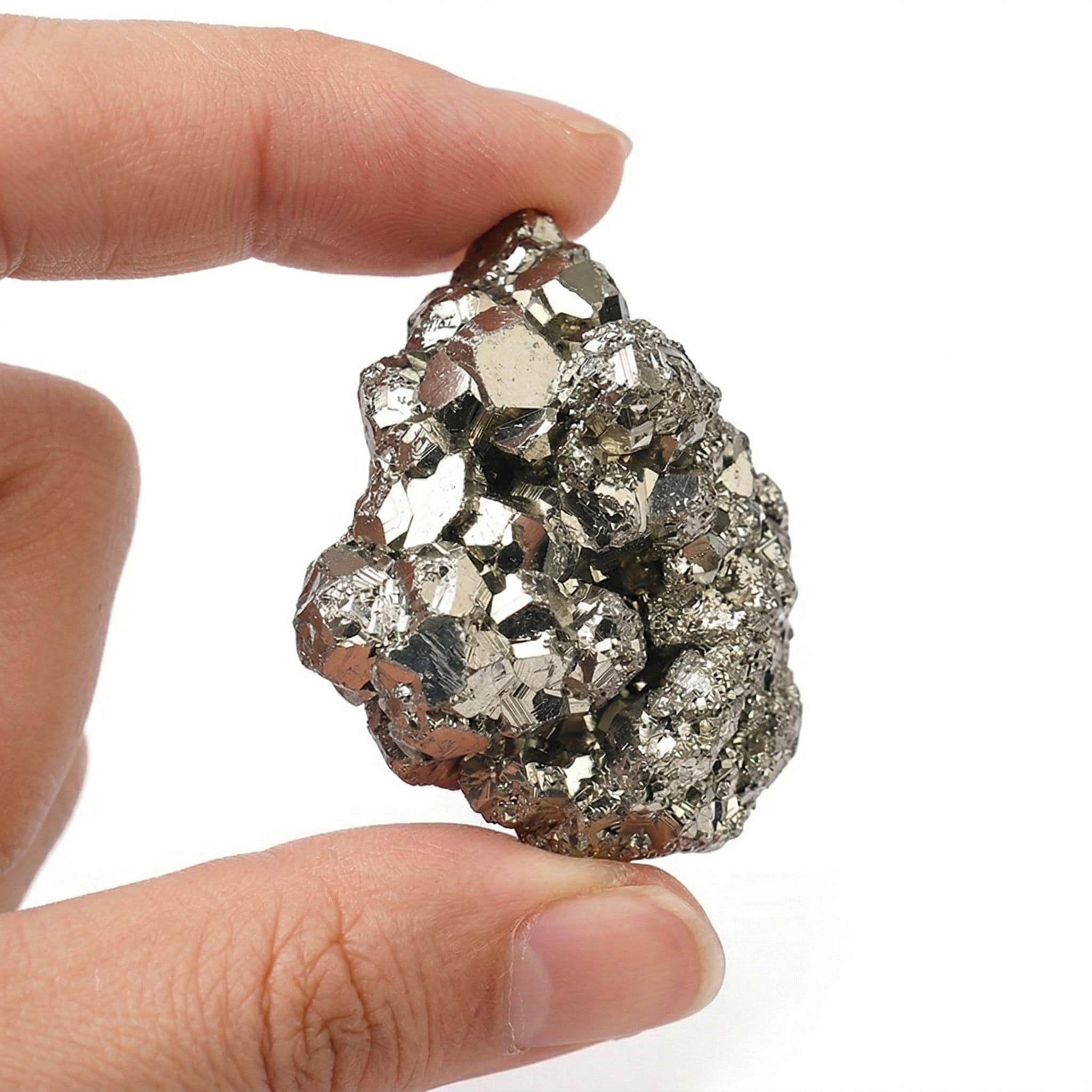 Raw Pyrite Cluster, Natural Rough Crystal, Choose Size