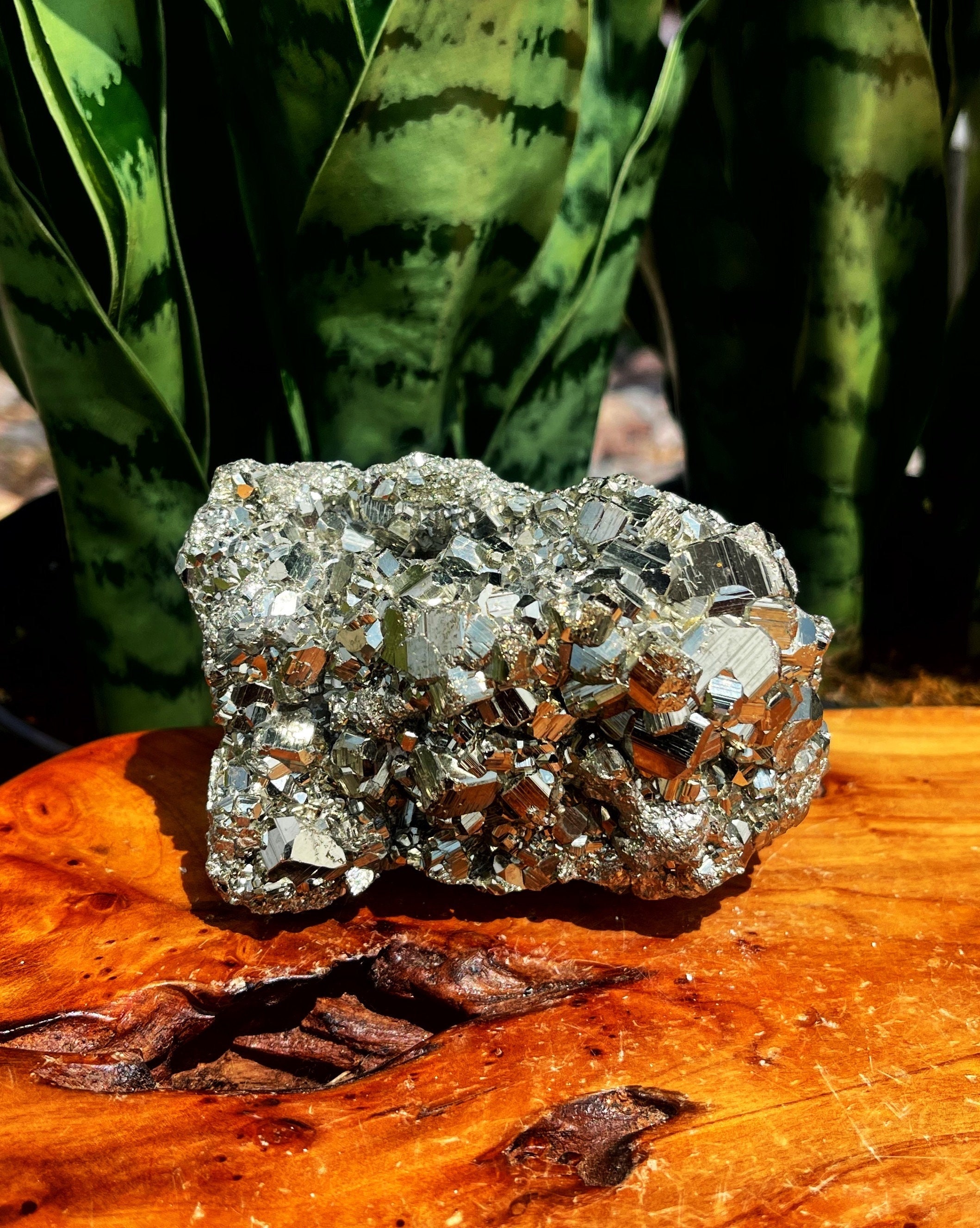 Pyrite Crystal Cluster - For Manifesting Prosperity & Abundance - Pyrite Cube - Crystal Cube - Money Crystal