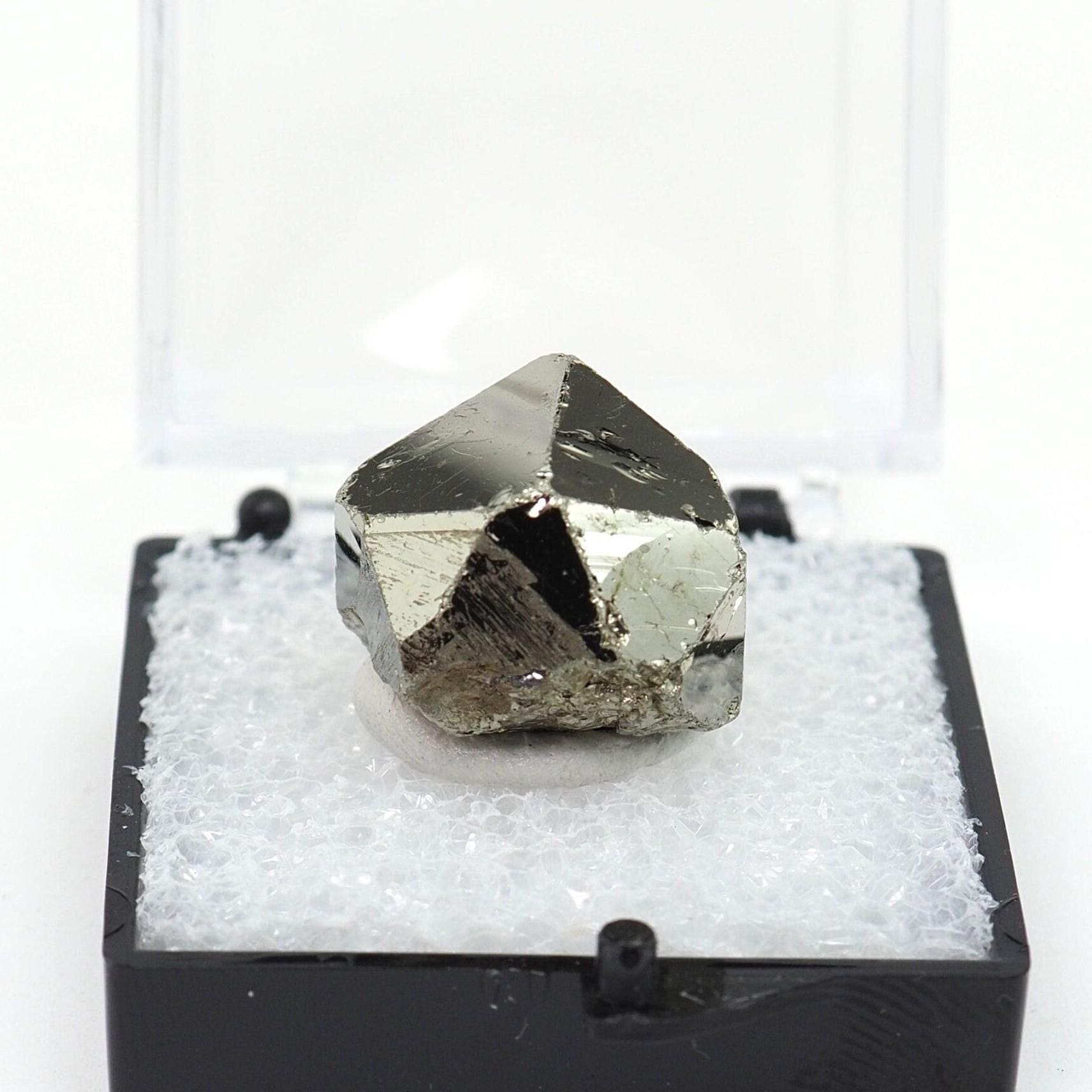 Pyrite Crystal Natural Specimen From Tanzania Perky Box Thumbnail Sized Stone