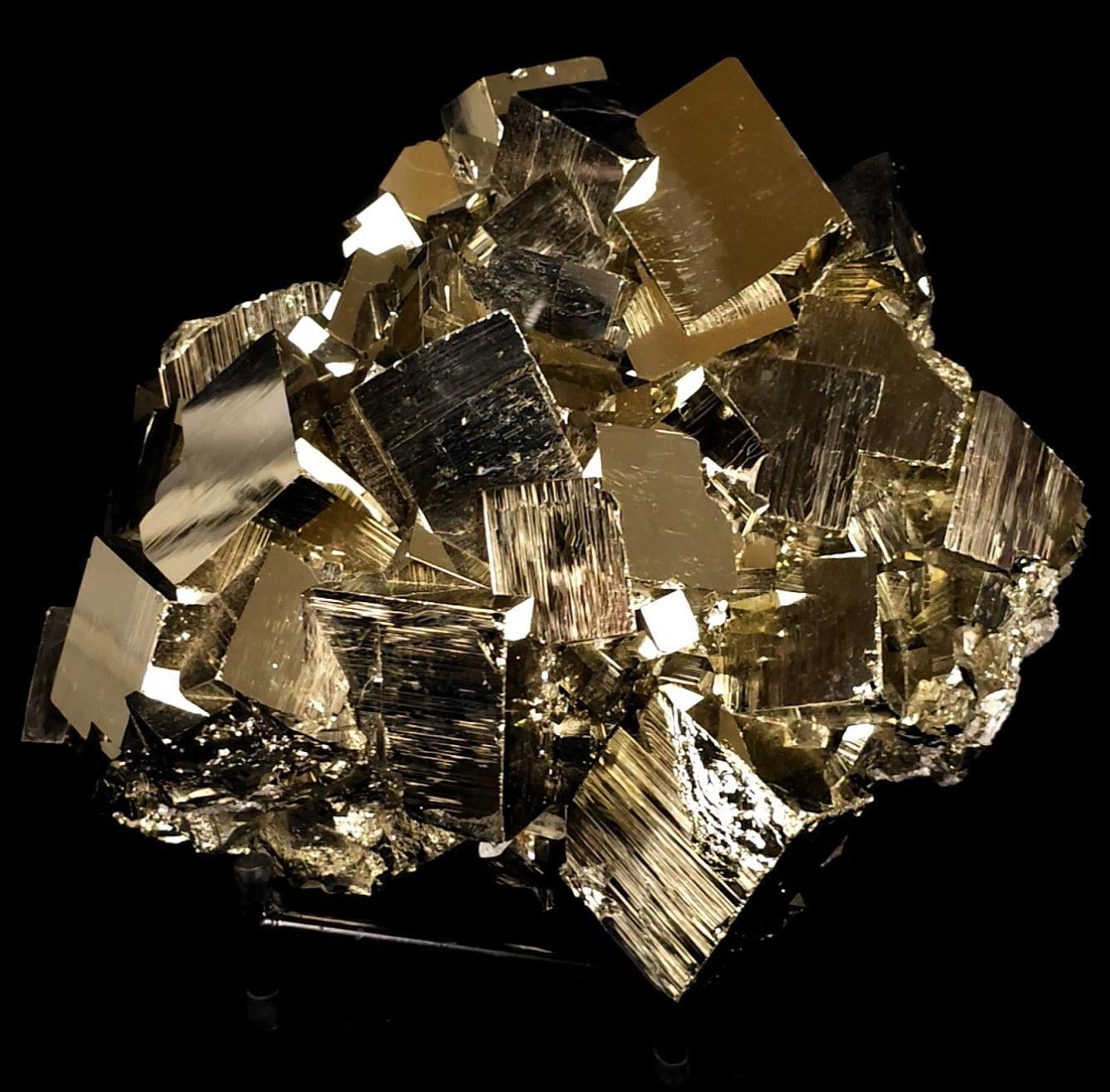 Pyrite Crystal Specimen Extra Large 55 Lb, Rare Golden Iron Pyrite Mineral, Natural Big Raw Huge Massive Pyrite Stone, Huanzala Mine, Peru