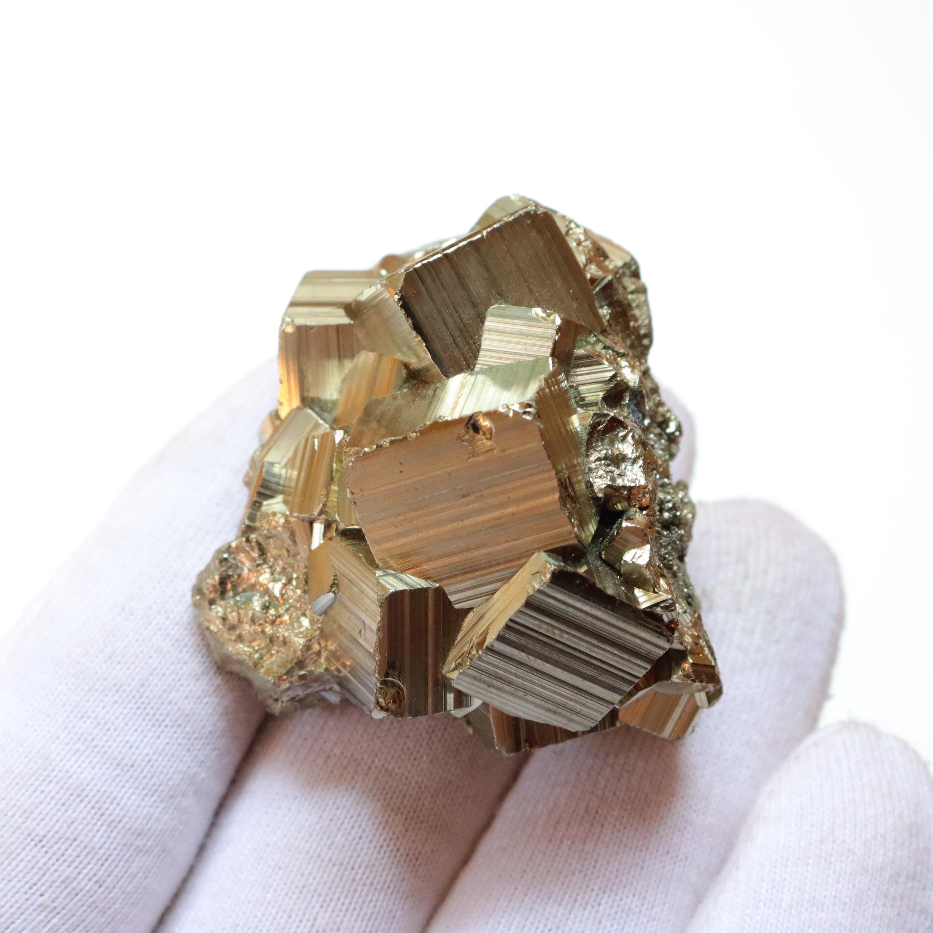 Cubic Shiny Pyrite Cluster, Fool's Gold- Pyrite Crystals, Money Attraction