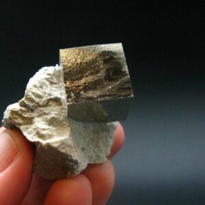 Perfect Pyrite Cube Cluster From Spain - 1.8" Perfect Pyrite Cube Cluster From Spain - 1.8"