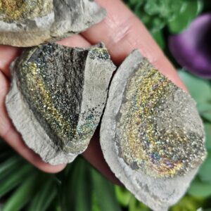 Rainbow Pyrite Specimen: Volga River Crystal Cluster Rainbow Pyrite Specimen: Volga River Crystal Cluster