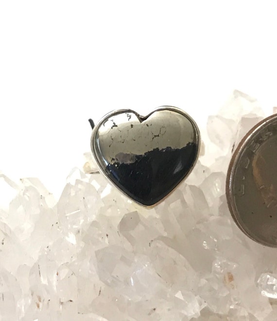 Pyrite/healer's Gold Heart Ring, Size 10 Pyrite/healer's Gold Heart Ring, Size 10