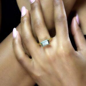 Horizontal Pyrite Rectangle Ring · Raw Pyrite Ring · Gold Raw Gemstone Ring · Solitaire Engagement Ring Horizontal Pyrite Rectangle Ring · Raw Pyrite Ring · Gold Raw Gemstone Ring · Solitaire Engagement Ring