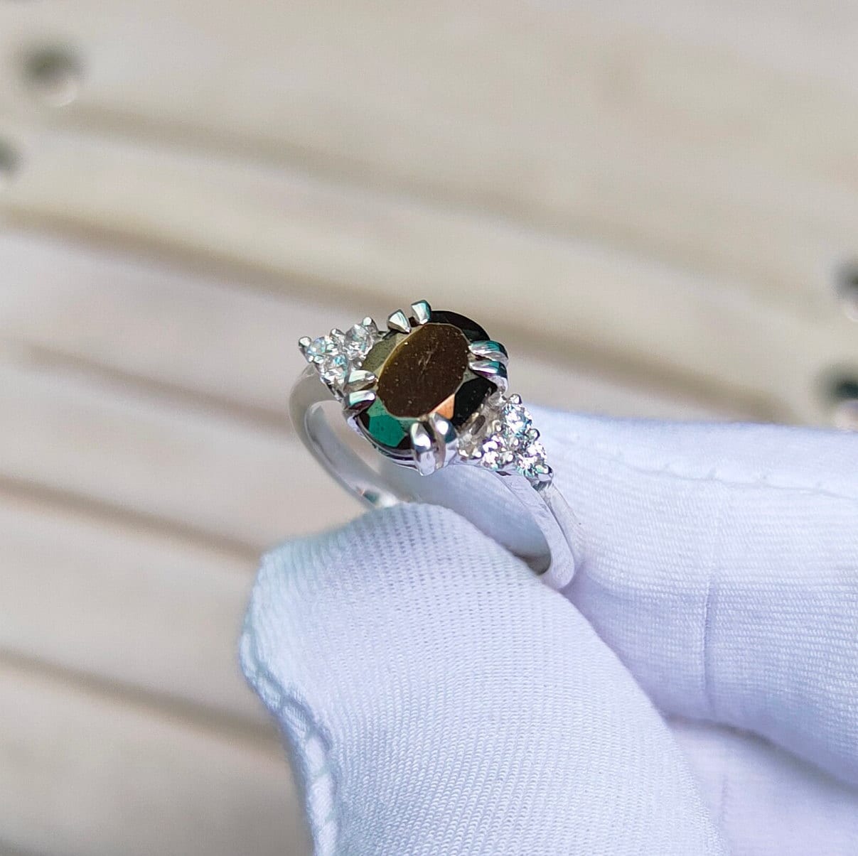 Natural Pyrite Ring, 925 Sterling Silver Pyrite Ring, Golden Pyrite Ring, Oval Cut Pyrite Ring, Faceted Pyrite Ring, Pyrite Wedding Ring