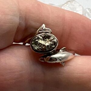 Pyrite Nugget Dolphin Ring, Size 8 1/2 Pyrite Nugget Dolphin Ring, Size 8 1/2