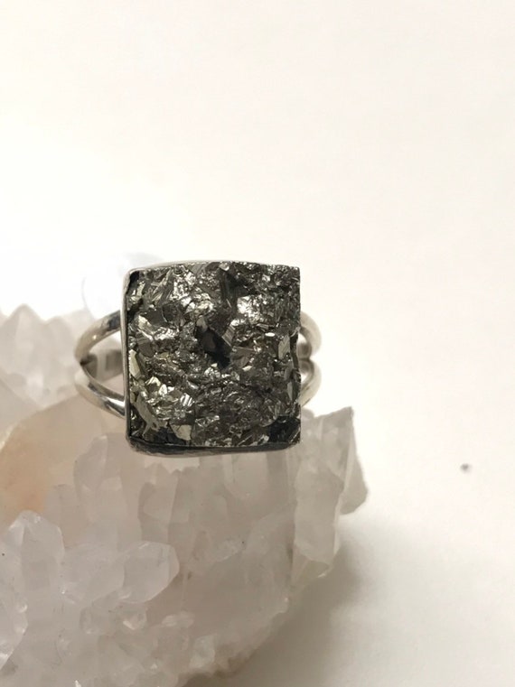 Pyrite Nugget Ring, Size 10 Pyrite Nugget Ring, Size 10
