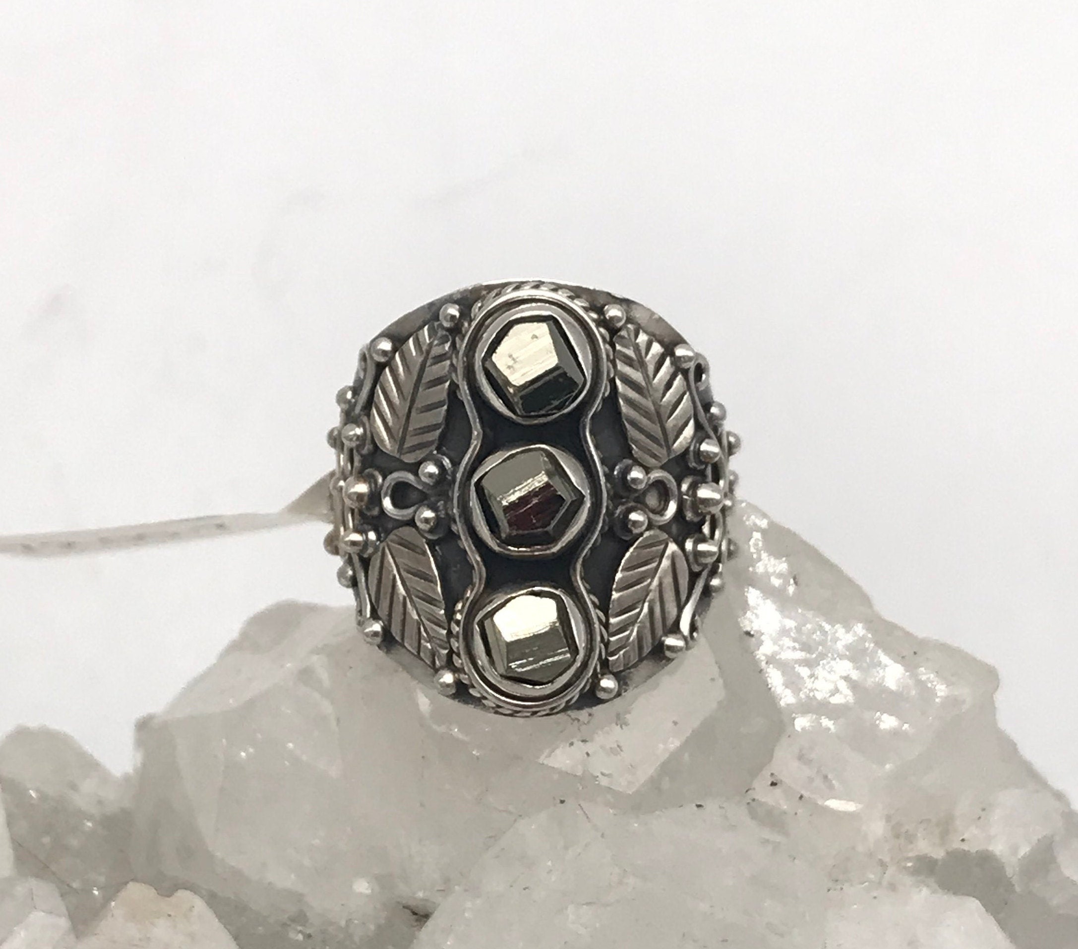 Pyrite Nugget Ring, Size 7