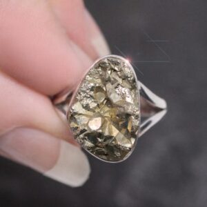 Rays Of The Sun - Amazing Golden Pyrite Sterling Silver Ring - Size 9 Rays Of The Sun - Amazing Golden Pyrite Sterling Silver Ring - Size 9