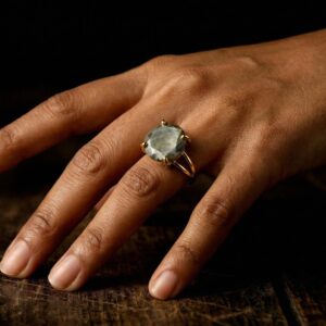Round Cut Iron Pyrite Ring · 14k Gold Solitaire Gemstone Ring For Women Round Cut Iron Pyrite Ring · 14k Gold Solitaire Gemstone Ring For Women