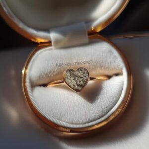 Sterling Silver Heart Ring: Natural Pyrite Handmade Jewelry Sterling Silver Heart Ring: Natural Pyrite Handmade Jewelry