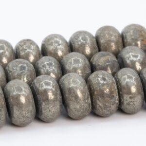 5-6x3MM Copper Pyrite Beads Grade AAA Natural Gemstone Rondelle Loose Beads 15.5"/ 7.5" Bulk Lot Options (102139)