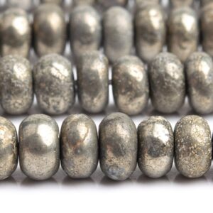 Genuine Natural Copper Pyrite Gemstone Beads 5-6x3MM Rondelle AAA Quality Loose Beads (102139)