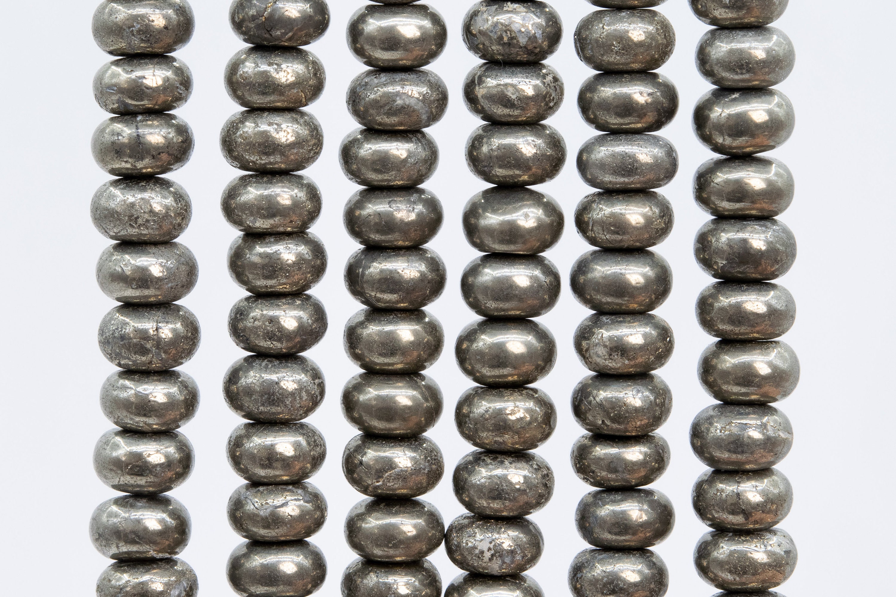 Genuine Natural Copper Pyrite Gemstone Beads 8x5mm Rondelle Aaa Quality Loose Beads (102141)