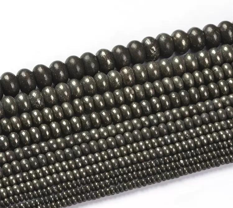 Iron Pyrite Rondelle Spacer Beads,rondelle Iron Pyrite Diy Jewelry Making Beads Accessories,15 Inche One Strand Iron Pyrite Rondelle Spacer Beads,rondelle Iron Pyrite Diy Jewelry Making Beads Accessories,15 Inche One Strand