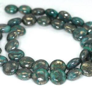 10mm Green Pyrite Intrusion Gemstone Grade A Flat Round Loose Beads 15.5 Inch Full Strand (90187397-724b) 10mm Green Pyrite Intrusion Gemstone Grade A Flat Round Loose Beads 15.5 Inch Full Strand (90187397-724b)