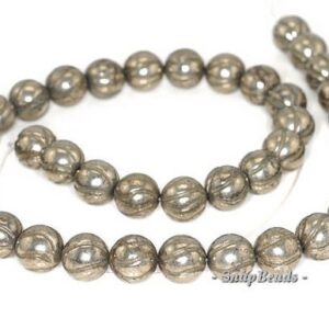10mm Palazzo Iron Pyrite Gemstone Carved Baroque Round 10mm Loose Beads 15.5 Inch Full Strand Lot 1,2,6,12 And 20 (90145006-410) 10mm Palazzo Iron Pyrite Gemstone Carved Baroque Round 10mm Loose Beads 15.5 Inch Full Strand Lot 1,2,6,12 And 20 (90145006-410)