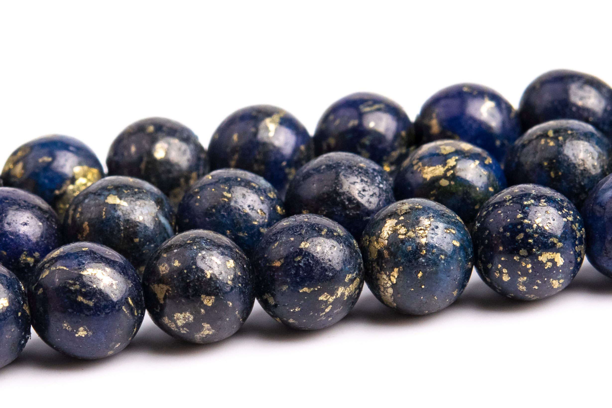 6mm Blue Pyrite Beads Grade Aaa Natural Gemstone Round Loose Beads 15" / 7.5" Bulk Lot Options (102151)